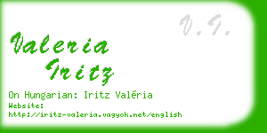 valeria iritz business card